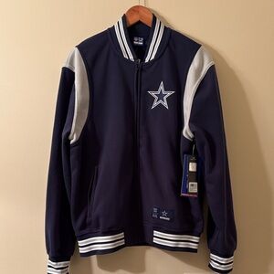 Dallas Cowboys Mens Fleece Bomber Jacket Size Small